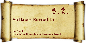 Veltner Kornélia névjegykártya